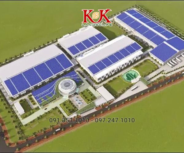 Thiết kế cảnh quan cây xanh cho nhà máy