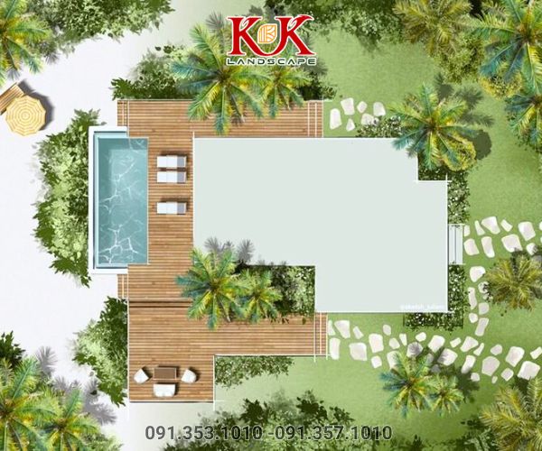 Thiết kế sân vườn biệt thự