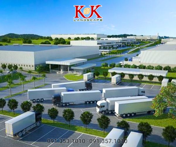 THIẾT KẾ VÀ THI CÔNG SÂN VƯỜN NHÀ MÁY – GIẢI PHÁP XANH CHO DOANH NGHIỆP HIỆN ĐẠI