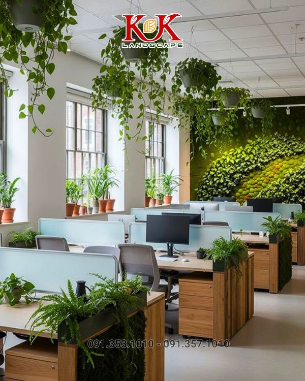 tường rêu văn phòng