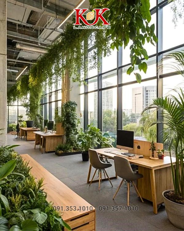 chăm sóc cây xanh toà nhà